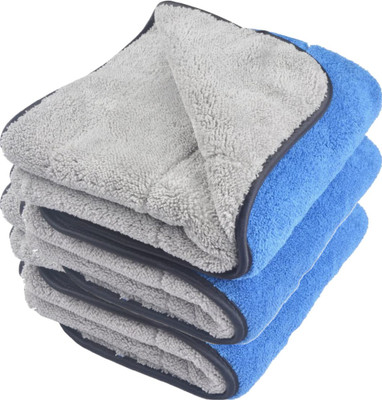 MOCKHE Microfiber Vehicle Washing  Cloth(Pack Of 3, 800 GSM)