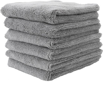MOCKHE Microfiber Vehicle Washing  Cloth(Pack Of 6, 340 GSM)