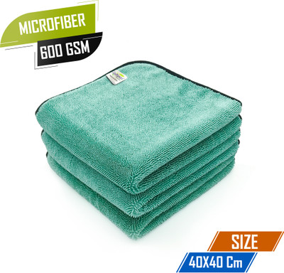SOFTSPUN Microfiber Vehicle Washing  Cloth(Pack Of 3)