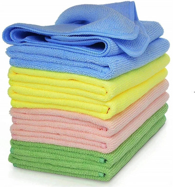 Sheen Microfiber Vehicle Washing  Cloth(Pack Of 8, 300 GSM)