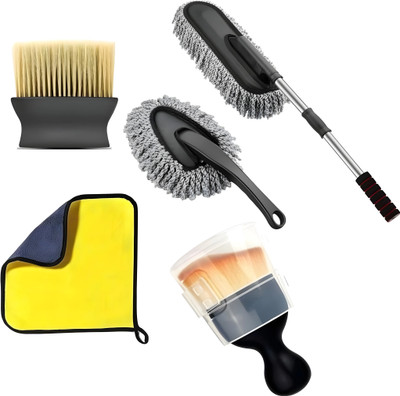 FUELBYTE Microfiber Vehicle Washing  Brush(Pack Of 5, 800 GSM)