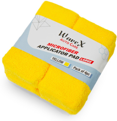 Wavex MAP4-YL Microfiber Vehicle Washing  Sponge(Pack Of 4)