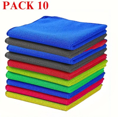 PROIMGE Microfiber Vehicle Washing  Cloth(Pack Of 10, 250 GSM)