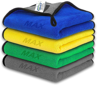 MAX Microfiber Vehicle Washing  Cloth(Pack Of 4, 600 GSM)