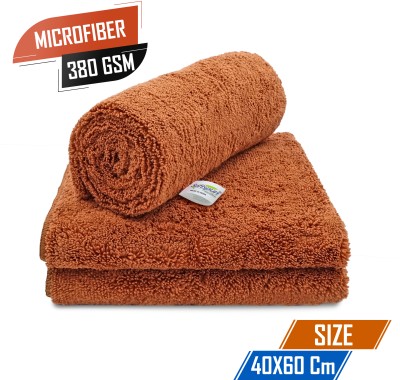 SOFTSPUN Microfiber Vehicle Washing  Cloth(Pack Of 3, 380 GSM)