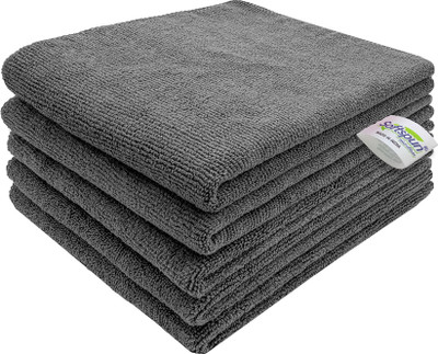 SOFTSPUN Microfiber Vehicle Washing  Cloth(Pack Of 5, 340 GSM)