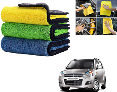 ROYAL AUTO MART Microfiber Vehicle Washing  Cloth(Pack Of 3, 800 GSM)