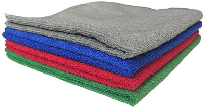 ABlue Clipper Microfiber Vehicle Washing  Cloth(Pack Of 4, 250 GSM)