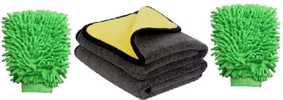 WINKCART Microfiber Vehicle Washing  Cloth(Pack Of 4, 800 GSM)