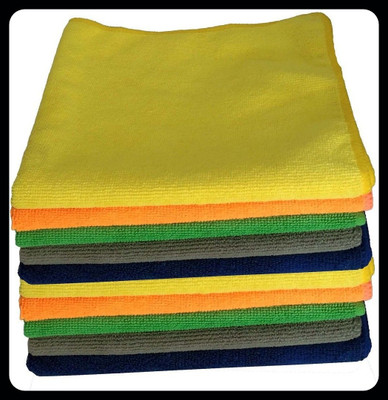 kvhub Microfiber Vehicle Washing  Cloth(Pack Of 10)
