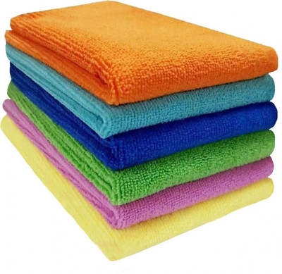 Sheen Microfiber Vehicle Washing  Cloth(Pack Of 6, 300 GSM)