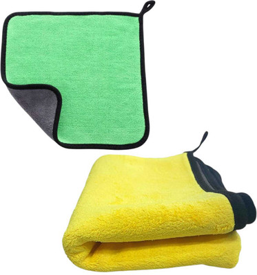 NAVI FASHION Microfiber Vehicle Washing  Cloth(Pack Of 2, 600 GSM)