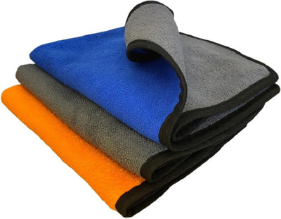Naveeneha Microfiber Vehicle Washing  Cloth(Pack Of 3, 600 GSM)