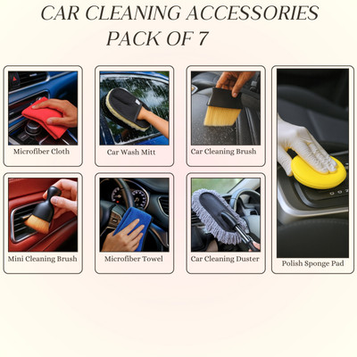 SanvScape Microfiber, Stainless Steel, Fabric Vehicle Washing  Duster(Pack Of 7, 250 GSM)