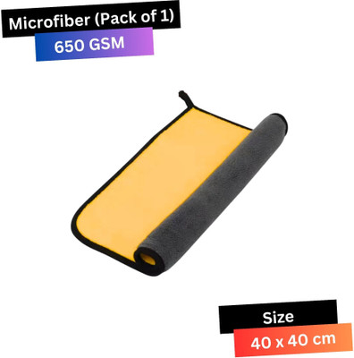 KLEAR Microfiber Vehicle Washing  Cloth(Pack Of 1, 650 GSM)