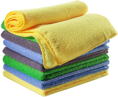 namo creation Large Soft & Quick Drying Microfiber Cloth for Cleaning Polising Car Bike Wet and Dry Microfiber Cleaning Cloth(4 Units)
