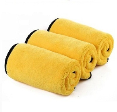 PITRADEV Microfiber Vehicle Washing  Cloth(Pack Of 3, 800 GSM)