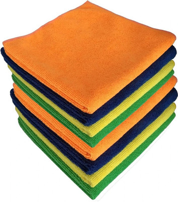 Hitvik Microfiber Vehicle Washing  Cloth(Pack Of 8, 300 GSM)