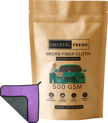 CRYSTALFRESH Microfiber Vehicle Washing  Cloth(Pack Of 1, 500 GSM)