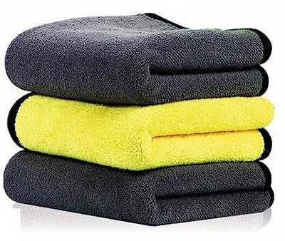 Samrawell Microfiber Vehicle Washing  Cloth(Pack Of 3, 600 GSM)
