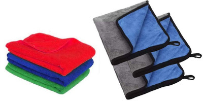 WINKCART Microfiber Vehicle Washing  Cloth(Pack Of 6, 600 GSM)