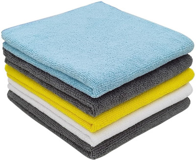 aksmit Microfiber Vehicle Washing  Cloth(Pack Of 5, 340 GSM)