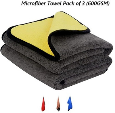 MJM Microfiber Vehicle Washing  Cloth(Pack Of 4, 600 GSM)
