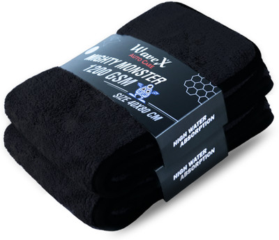 Wavex Microfiber Vehicle Washing  Cloth(Pack Of 2, 1200 GSM)