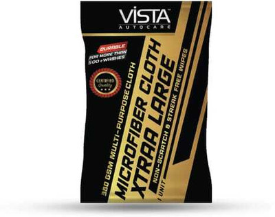VISTA Microfiber Vehicle Washing  Cloth(Pack Of 1, 380 GSM)