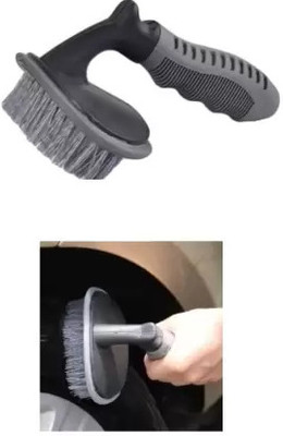 KGMZONE Aluminium, Silicone Vehicle Washing  Tyre Cleaner Brush(Pack Of 2)