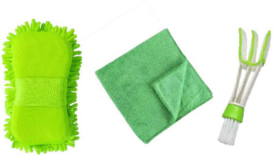 WINKCART Microfiber Vehicle Washing  Brush(Pack Of 3)