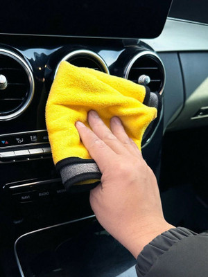 Armaan Pack of 5 Lint Free Dual Sided Vehicle, Glass & floor Cleaning Cloth MC3.549 Wet and Dry Microfiber Cleaning Cloth(5 Units)