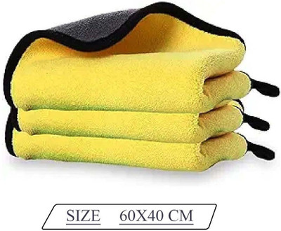 WINKCART Microfiber Vehicle Washing  Cloth(Pack Of 3, 600 GSM)