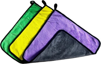 Dilav Microfiber Vehicle Washing  Cloth(Pack Of 3, 500 GSM)