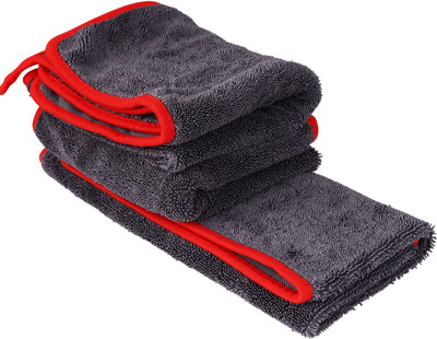 MOCKHE Microfiber Vehicle Washing  Cloth(Pack Of 3, 600 GSM)