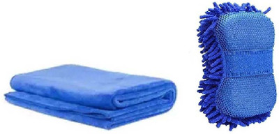 WINKCART Microfiber Vehicle Washing  Sponge(Pack Of 2)