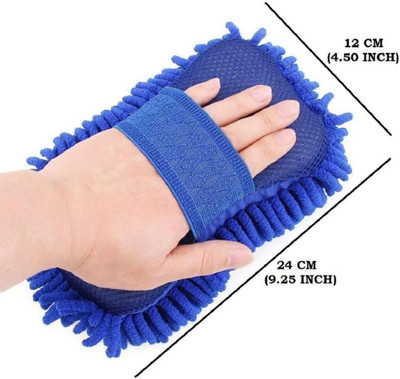 TruVeli Microfiber, Plastic Vehicle Washing  Sponge(Pack Of 1)