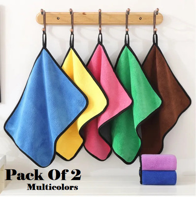 AirSoft Cotton, Microfiber Vehicle Washing  Cloth(Pack Of 2, 800 GSM)