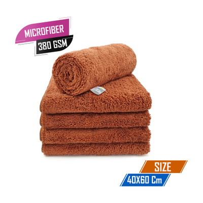 SOFTSPUN Microfiber Vehicle Washing  Cloth(Pack Of 5, 380 GSM)