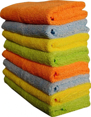 Sheen Microfiber Vehicle Washing  Cloth(Pack Of 8, 300 GSM)