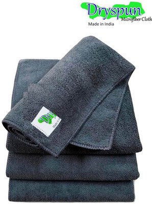 Dryspun Microfiber, Fabric Vehicle Washing  Cloth(Pack Of 4, 350 GSM)