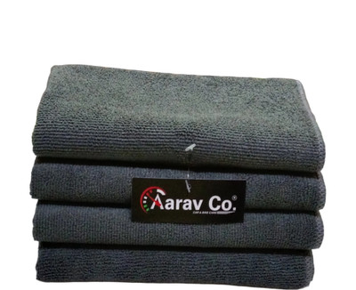 AARAV CO. Microfiber Vehicle Washing  Cloth(Pack Of 4, 350 GSM)