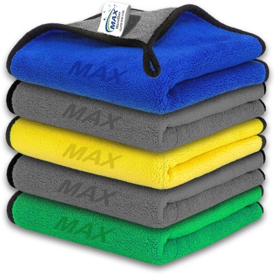MAX Microfiber Vehicle Washing  Cloth(Pack Of 5, 600 GSM)