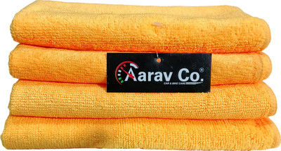 AARAV CO. Microfiber Vehicle Washing  Cloth(Pack Of 4, 350 GSM)