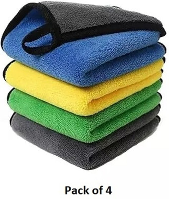 SKENTERPRISES Microfiber Vehicle Washing  Cloth(Pack Of 4, 800 GSM)