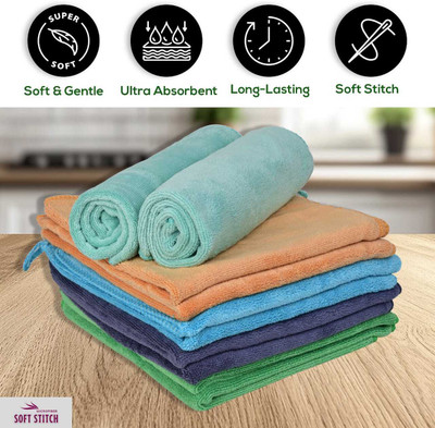 SoftStitch Microfiber Vehicle Washing  Cloth(Pack Of 2, 400 GSM)