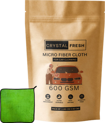 CRYSTALFRESH Microfiber Vehicle Washing  Cloth(Pack Of 1, 600 GSM)