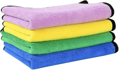 Neekshaa Microfiber Vehicle Washing  Cloth(Pack Of 4, 800 GSM)