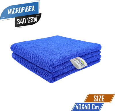 SOFTSPUN Microfiber Vehicle Washing  Cloth(Pack Of 2, 340 GSM)