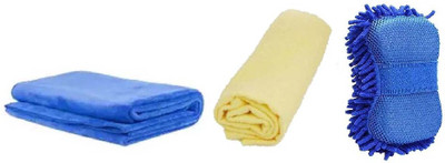 WINKCART Microfiber Vehicle Washing  Sponge(Pack Of 3)